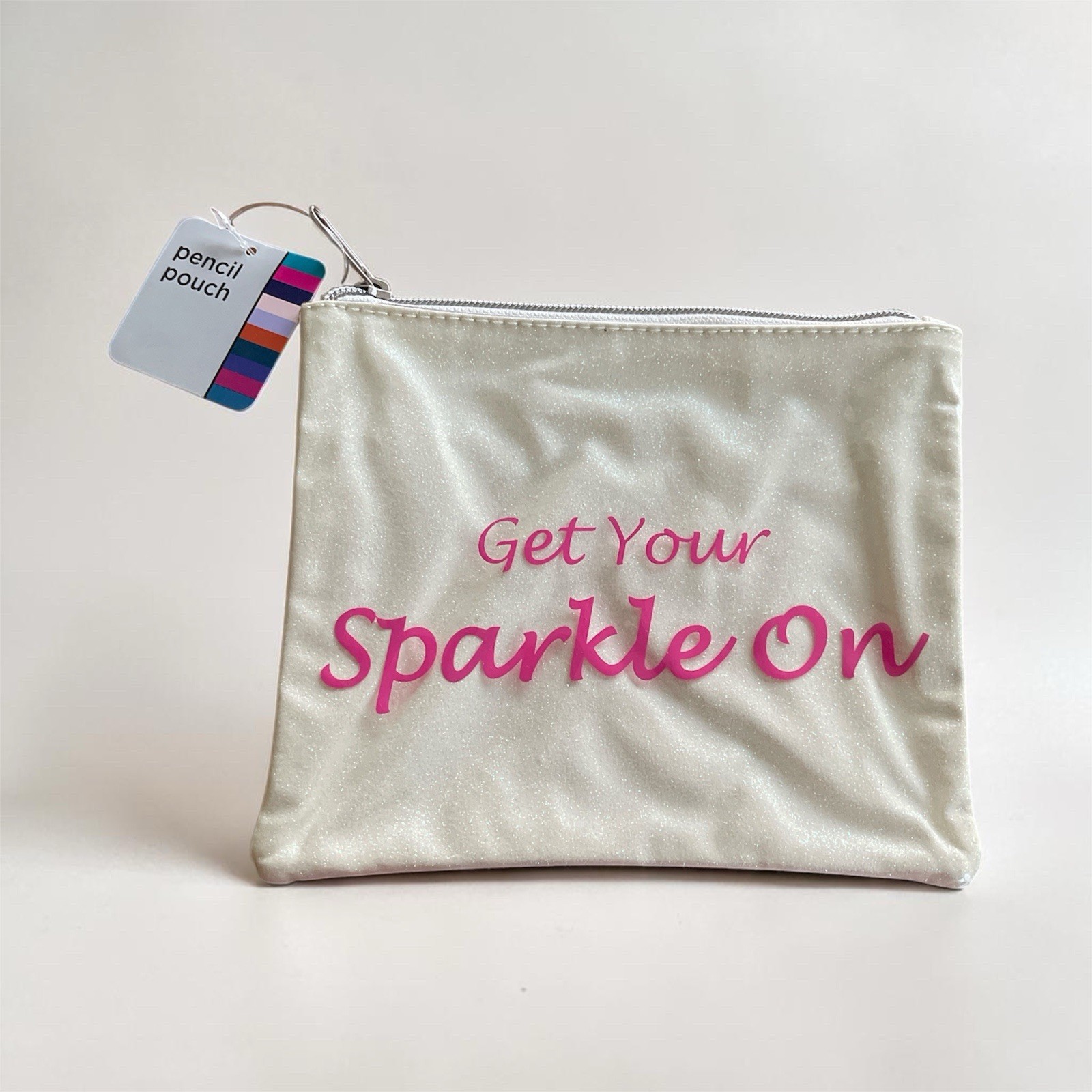Pouch &ldquo;get Your Sparkle On&rdquo; Cosmetic Bag Makeup Zipper C