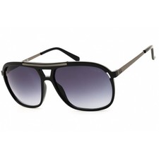 Guess Factory Men's Sunglasses Shiny Black Navigator Full Rim Frame GF5002 01B