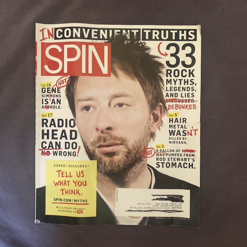 Spin Magazine December 2009 Inconvenient Truths, Radio Head, Thom Yorke Cover