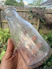 VTG Allen Milk Company Clear Glass Quart Milk...