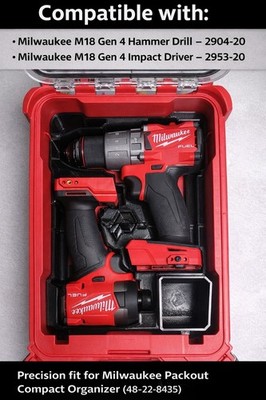 Milwaukee Packout Insert Only - Packout M18 Drill & Impact Gen 4 (Insert Only) 
