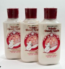3 x Bath  Body Works Winter Candy Apple 24H Moisture Body Lotion 8 oz / 236 ml