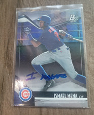 Ismael Mena Signed 2021 Bowman Platinum Baseball Card Chicago Cubs #Top77