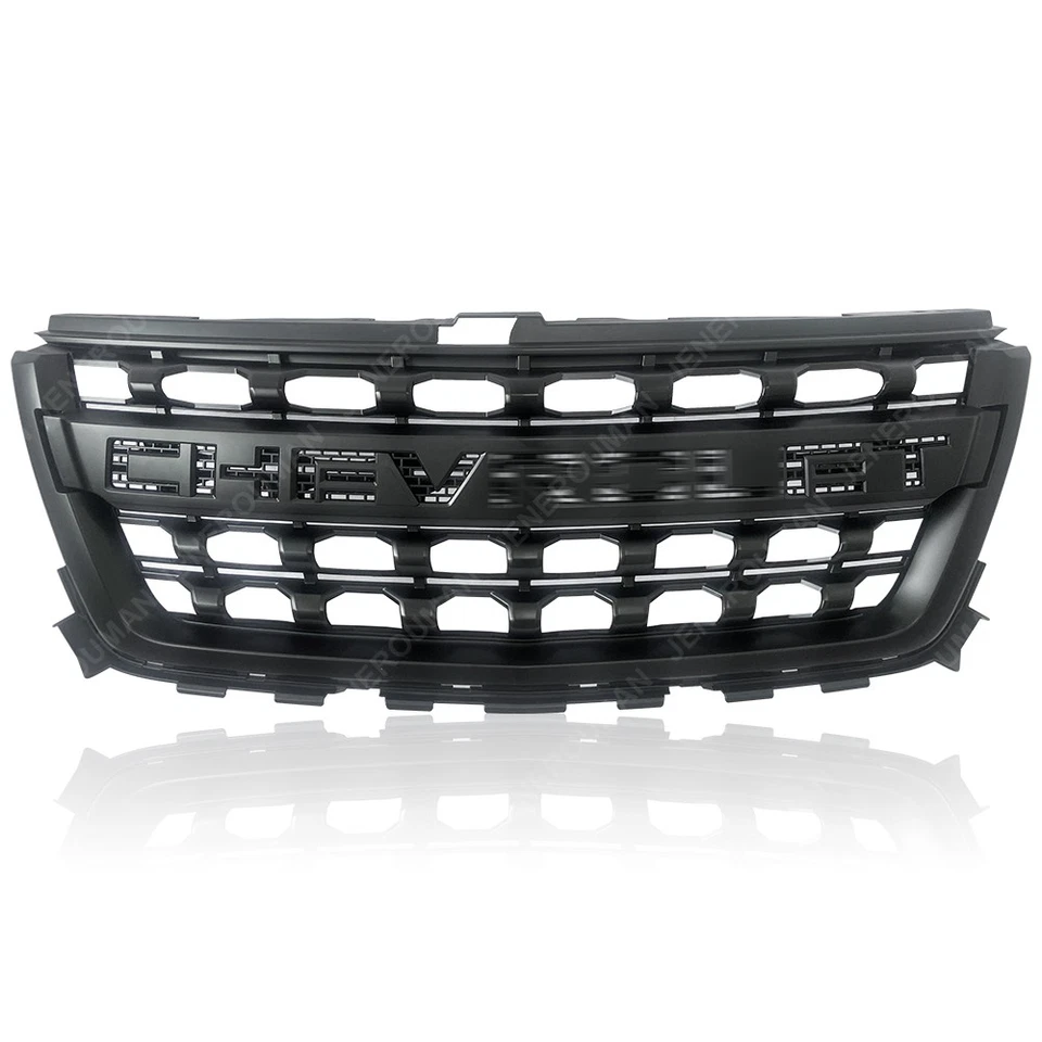 Front Grill Matte Black For 2015-20 Chevy Chevrolet Colorado Upper Grille WT LT Foto 3 de 4