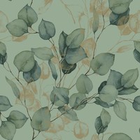 Eukalyptus BläTter Tapete Salbei GrüN Gold Metallisch World Of Wallpaper AF0035