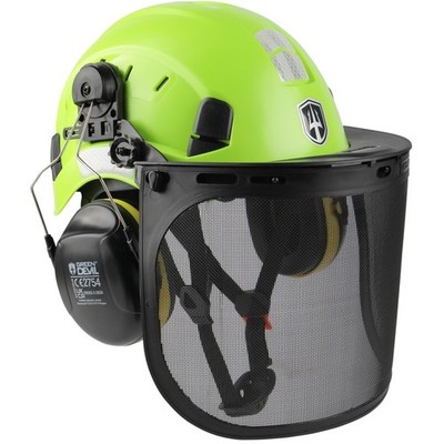 Kettensägen-Schutzhelm forstschutzhelm Schutzhelm mit Visier Ohren- und Gesic...