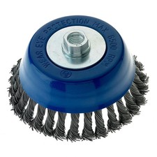 Mercer Industries 189050 - 6" X 5/8"-11 Heavy-Duty Knot Cup Brush, .035 Carbon S