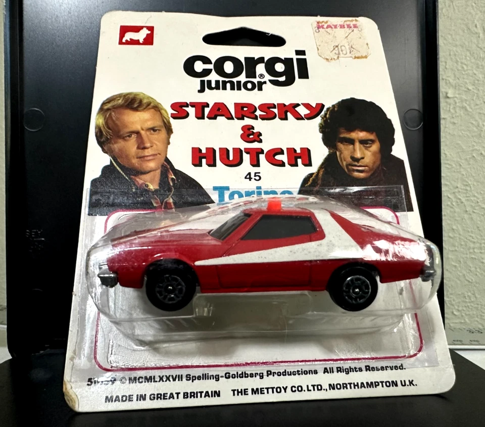 1976 CORGI JUNIOR VINTAGE STARSKY & HUTCH FORD TORINO ON CARD GREAT CONDITION! - Image 2 of 4