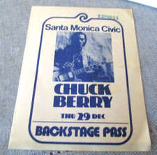 CHUCK BERRY Backstage Pass 1977 Santa Monica