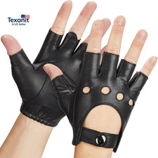 Driving Fingerless Soft Gloves Motorcycle Driver Gloves Sheepskin Leather for Me