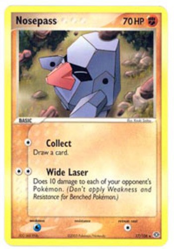 Nosepass - 17/106 - Rare NM, English Pokemon EX Emerald