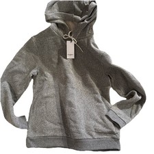 Goodfellow Co. Men's Textured Fleece Hooded Sweatshirt LARGE Gray Pockets