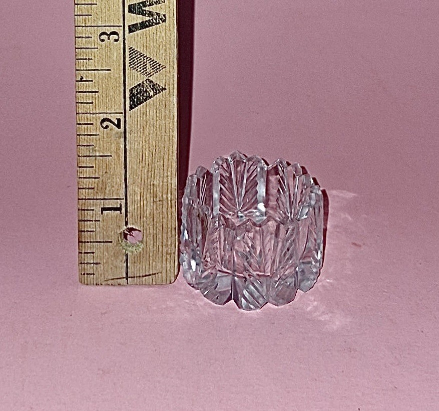 1890-1920 Brilliant Cut Glass Salt Cellar  Set of 6