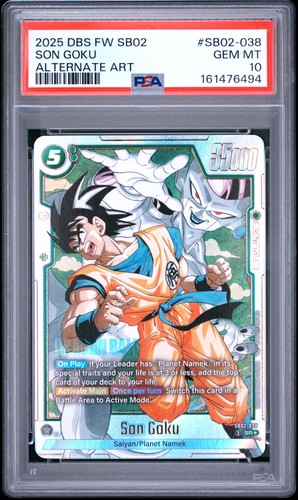 2025 DRAGON BALL SUPER CARD GAME FUSION WORLD MANGA BOOSTER 02 SON GOKU PSA 10