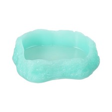 PETAXCELL Reptile Food Bowl, Feeding Dish Corner 4.1 In, Glow Green
