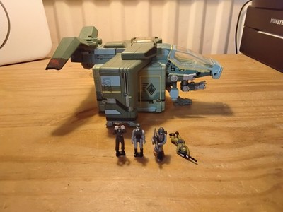 Vintage Starship Troopers Action Fleet Retrieval Ship & x4 Figures ~ 1996 Galoob
