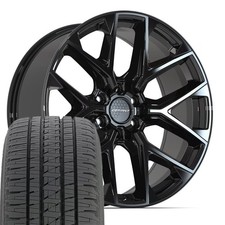 Df17b Black 22x9 Wheels Bridgestone Tires Set Fits Ram Nissan Infiniti