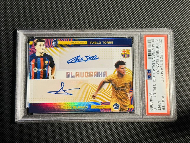 2022-23 Topps FC Barcelona Team Set Fabio Blanco x Pablo Torre Dual RC Auto 1/1