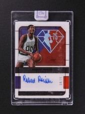 2021-22 Panini One and One 75th Team Signatures Robert Parish Red Auto 14/25 #HX