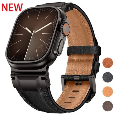 Leder Armband für Apple Watch 11 10 9 8 7 6 5 SE 44/45/46/49mm Ultra 3 2 Ersatz