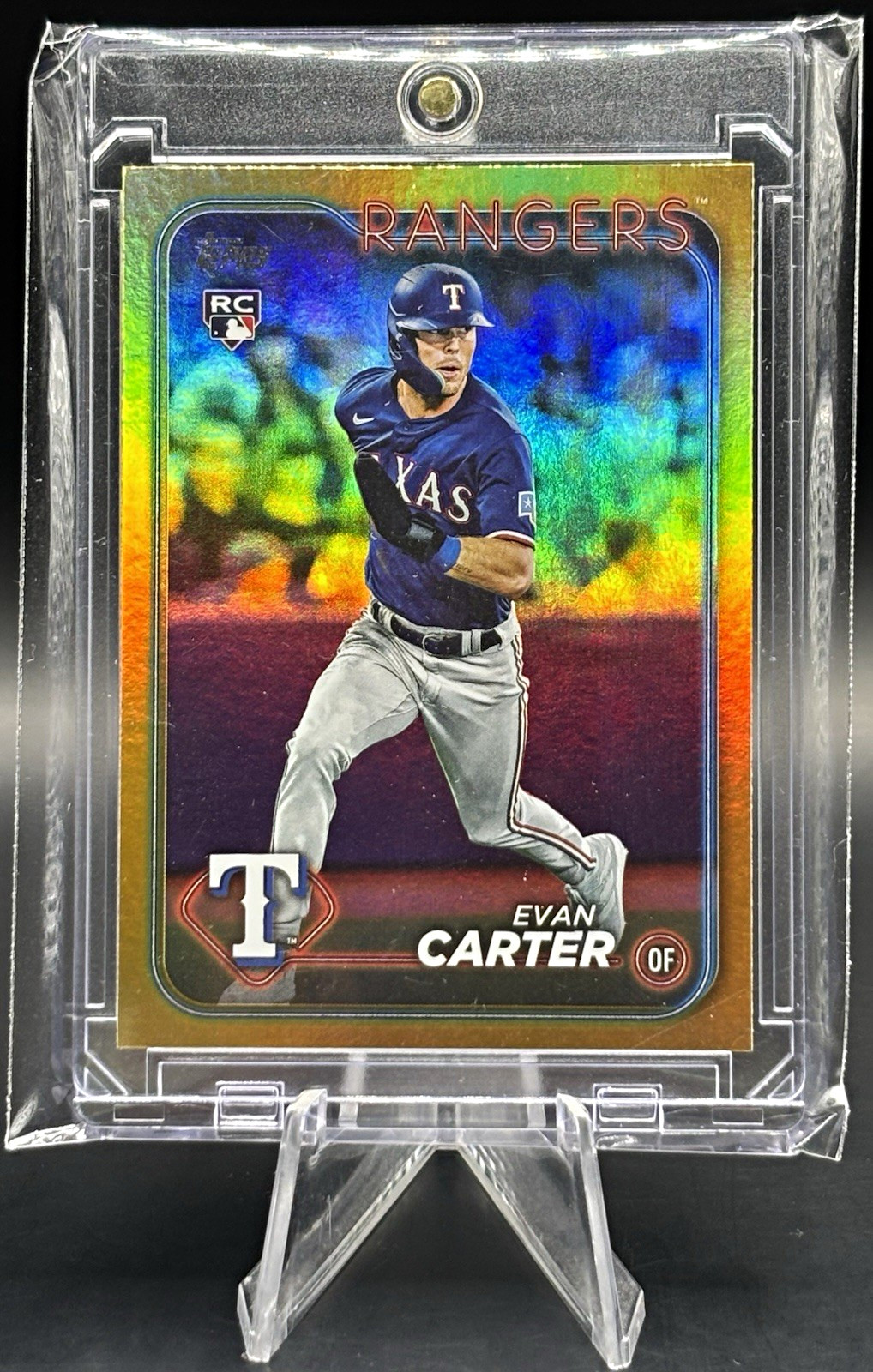 2024 Topps Series 1 Evan Carter RC Gold Foil #280 Texas Rangers