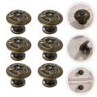  6pcs Vintage Schranklegungslegierung Türknauf Möbelknöpfe Schublade Ziehen