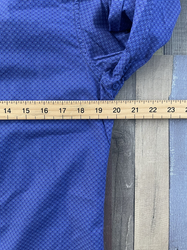 Blake Mill Shirt Men's Medium Blue Geometric Long Sleeve Button Up 100% Cotton - Bild 9 von 11
