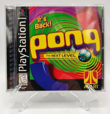 Pong: The Next Level (PS1, 1999) *CIB + Case Protector* VGC* Black Label* Tested