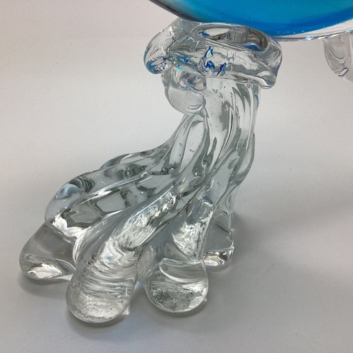 Murano Style Art Glass Blue & Clear Marlin Sculpture 32cm x 29cm (3A) MO#8766 - Picture 6 of 9