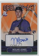 2023 Topps Big League Opening Act Orange Foil 10/25 Nolan Jones #OAA-NJ Auto 7c5
