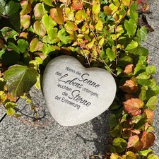 Gedenkschmuck, Grabschmuck Herz mit  Spruch ... Sonne des Lebens