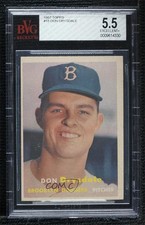 1957 Topps Don Drysdale #18 BVG 5.5 HOF uk2