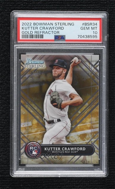 2022 Bowman Sterling Rookies Gold Refractor 37/50 Kutter Crawford PSA 10 18ye