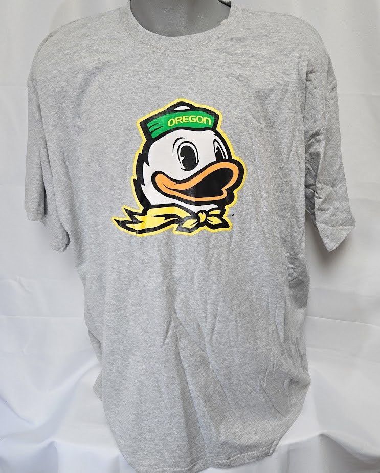 Mens Fanatics University of Oregon Ducks NCAA Grey Big & Tall Tee T-Shirt