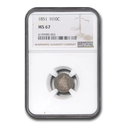 1851 Liberty Seated Half Dime MS-67 NGC
