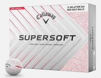 Callaway Supersoft Splatter Red 1 Dozen Golf Balls Brand New (12 Balls)