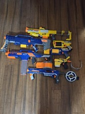 Working Lot Of Nerf N-Strike Guns Dart Blasters Accessories Darts
