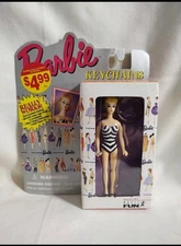 Vintage (1995) Original blonde Barbie keychain by Basic Fun.