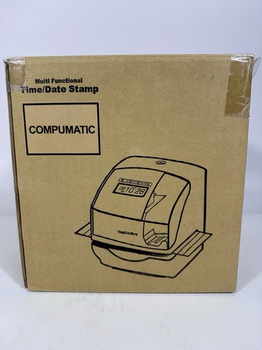 COMPUMATIC MP550 Digital Time Clock WORKS - With Keys