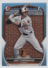 2023 Bowman Draft Sky Blue 44/499 Jake Cunningham #BD-198 12yh