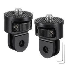 2pcs Aluminum Camera Tripod Mount Adapter 360  1/4"-20 Screw Black