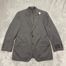 Jos A Bank Signature Gray Herringbone Wool Blazer Jacket 41R Reg 798