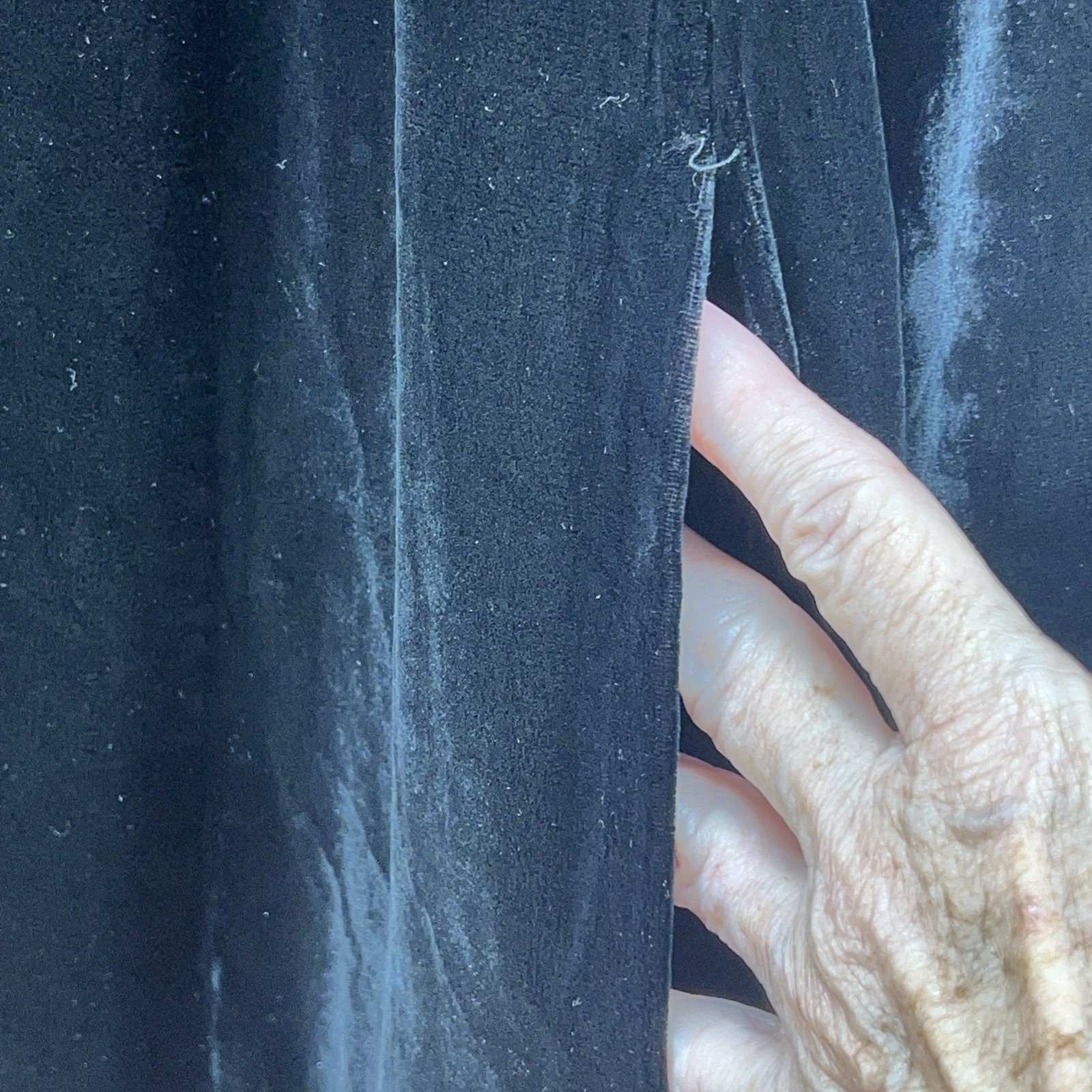 J. Jill Blazer Women L Black Velvet Silk  Single Button Pocket Jacket Blazer