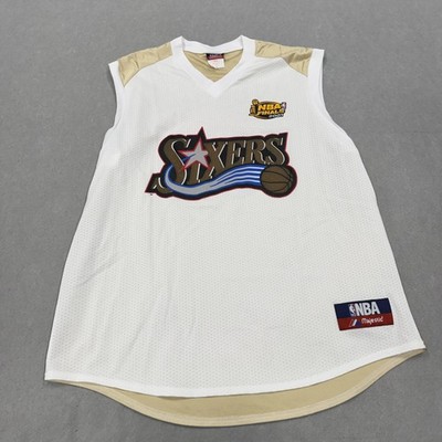 Vintage Philadelphia 76ers Jersey Mens XL White Allen Iverson 2001 NBA Finals