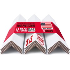 Extra-Wide 24" x 3" x 3" Reinforced Cardboard Edge Protectors Pack of 12 ...