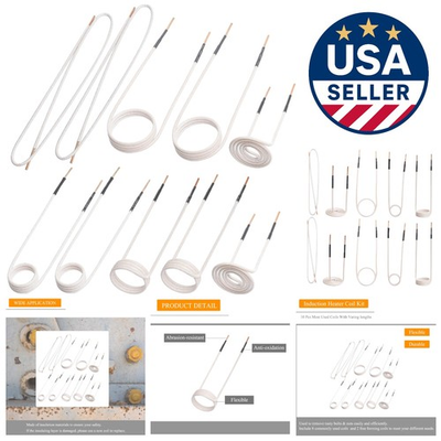#ad #ad High Performance Induction Heater Coil Kit 8 Coils amp; 2 Free Forming Wires $149.09
