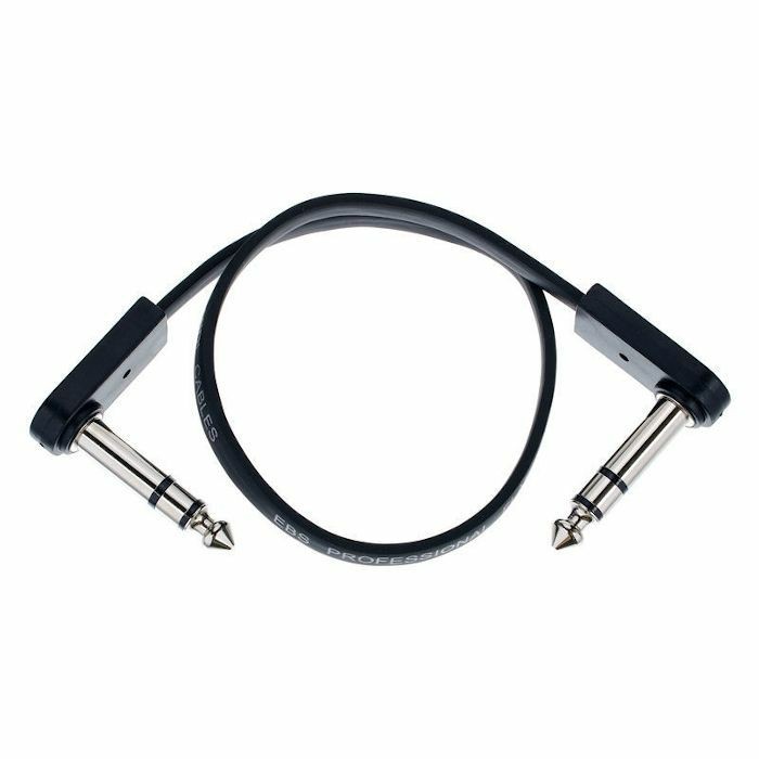EBS DLS28 Stereo TRS Righ-Angled Jack Plug Flat Patch Cable (28cm)