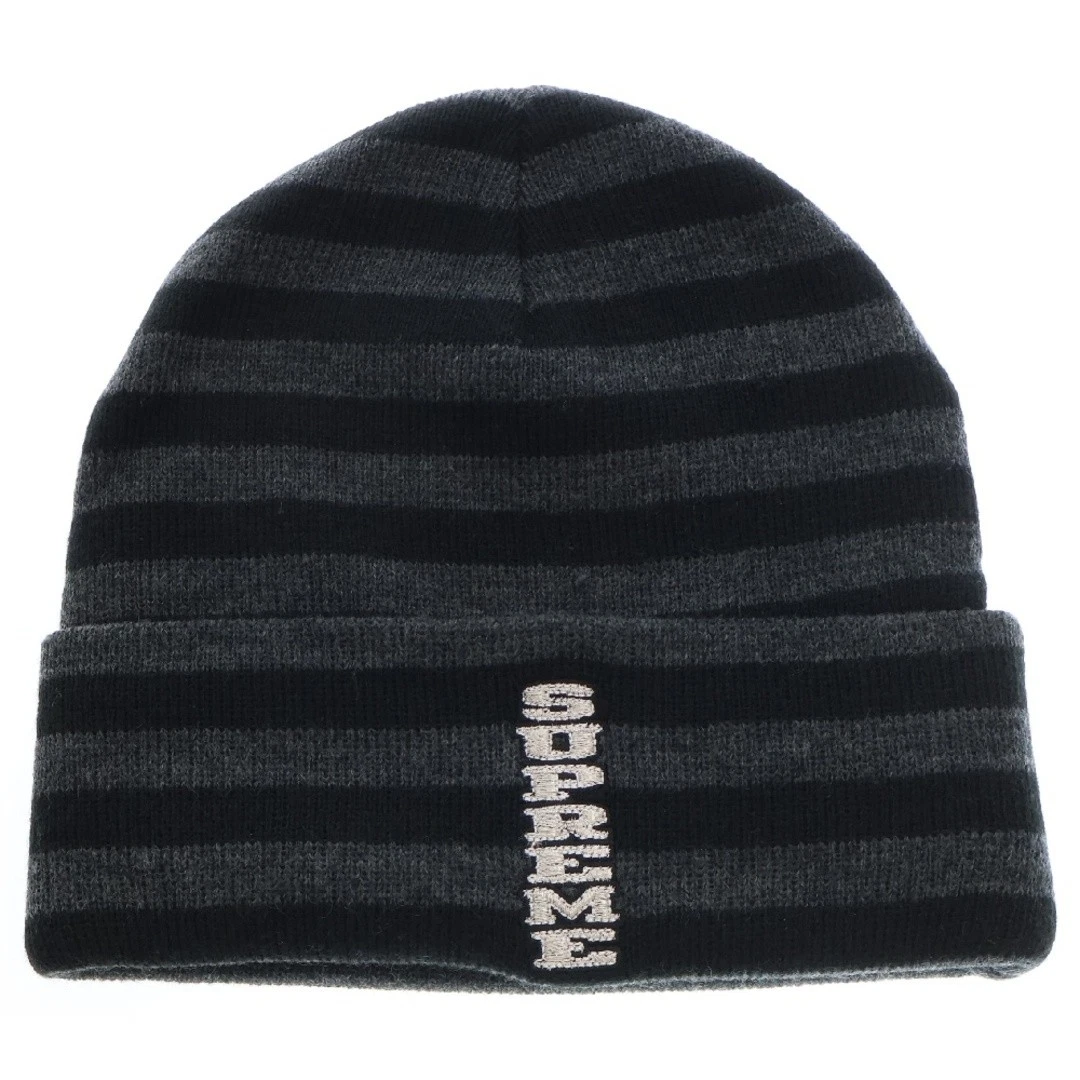 BONNET RAYÉ LOGO VERTICAL SUPRÊME 16AW TRICOT BORDURE NOIRE Occasion c86fe4eb