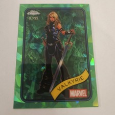 2025 Topps Marvel Comics Chrome Sapphire #187 Valkyrie GREEN SAPPHIRE - 07 /99 -