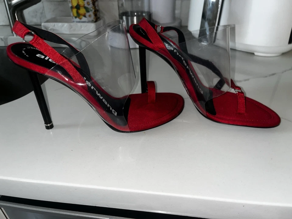 Tacones Alexander Wang Nuevos Talla 36 Rojo Y PVC Foto 4 de 4